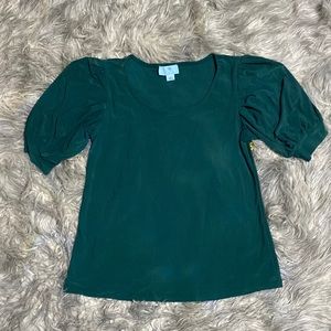 cece flowy sleeve green top